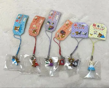 지역 한정 리락쿠마 캐릭터 스트랩 6개 세트 미사용 새상품