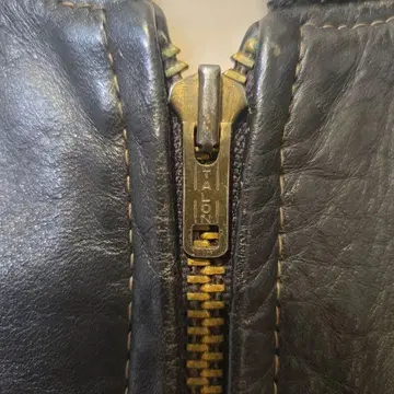 60년대 leatherfoever 가죽 자켓 블랙 TALON 빈티지
