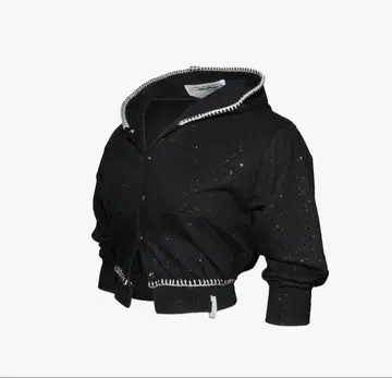 THEREDTHREAD S mid-sleeve hoodie cropped