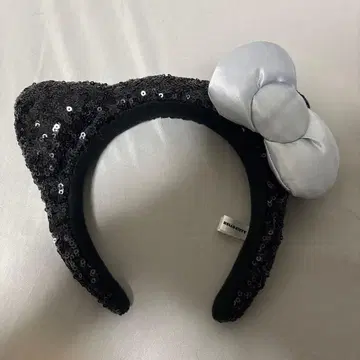 헬로키티 고양이 귀 머리띠 블랙