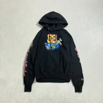 SPAGHETTI BOYS Champion 후드티 초레어 블랙