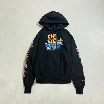 SPAGHETTI BOYS Champion 후드티 초레어 블랙