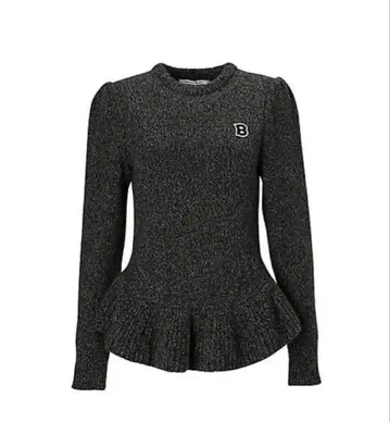 BORDERS AT BALCONY 캐시미어 페플럼 니트 36 그레이