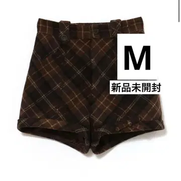 Ribbon check mini pants