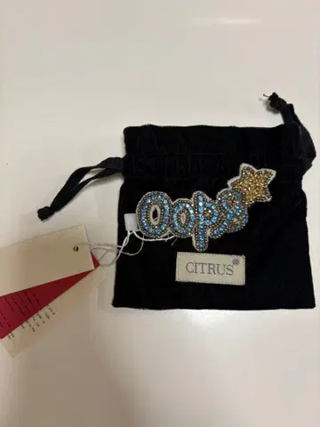 CITRUS 비즈 장식 oops 브로치