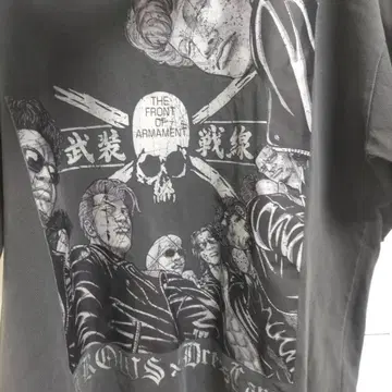 크로우즈 dress camp T셔츠 무장전선 4대 사이즈 L 블랙