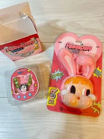 크라이 베이비 x 파워퍼프 걸스 미러 펜던트, phone 참 세트