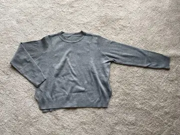 그레이 울100% 긴팔 스웨터 M