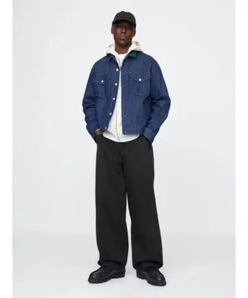 슈퍼 배기 데님 블랙 31W30L 블랙 GAP