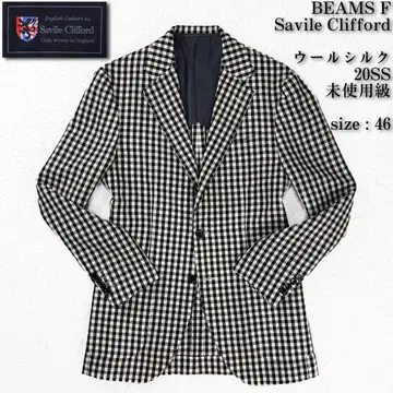 미사용급 사빌 클리포드 울 실크 빔즈 F 테일러드 자켓