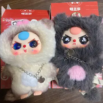 babythree 개 고양이 시리즈 봉제 인형 키링