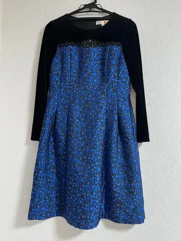 파랑 포멀 원피스 드레스 사이즈 40 L 사이즈