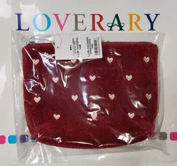 러브리바이페이러 러브리하트 보트형 파우치 M 다크 레드