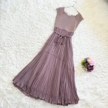 미사용 마이 스트라다 Mystrada 슬리브리스 롱 원피스 플리츠