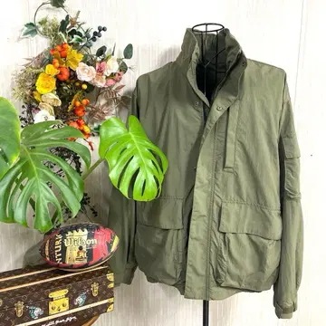 [ 새상품 새상품급 ] GU 스탠드 카라 오버 사이즈 블루종 남성용 L