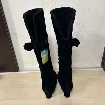 블랙스 에이드풍 롱 부츠 백리본 포함