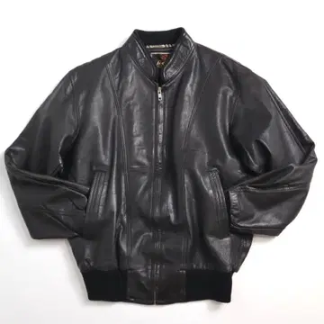 Vintage 80s 90s 짧은 기장 가죽 자켓 플라이트 자켓 블랙