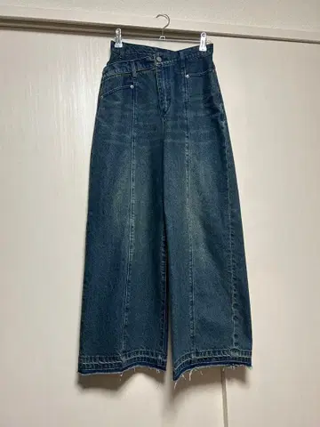 SNIDEL 24AW 디자인 와이드 데님 인디고 S 사이즈 IDG