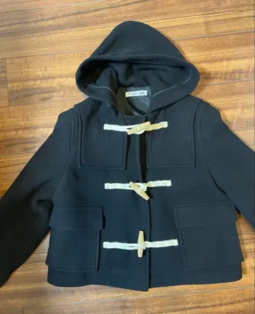 유니클로 JW ANDERSON 숏 더플 코트 블랙