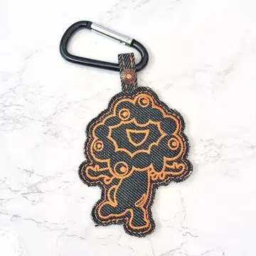 미야쿠미야쿠 EDWIN 아플리케 참 키링 카라비너 회장 한정판