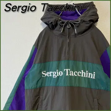 [ 고품질 ] 세르지오 타키니 자수 로고 하프 지퍼 윈드 브레이커