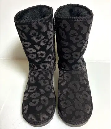 AZUL by moussy 블랙 레오파드 무늬 어그 부츠 M 사이즈