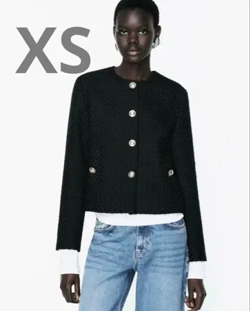 ZARA 텍스처 숏 자켓 XS