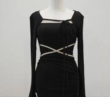 ciel풍 바이컬러 타이트 미니 원피스