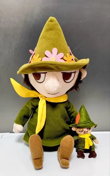 [ 무민 ] 스너프킨 봉제 인형 대소 2체 묶음 판매