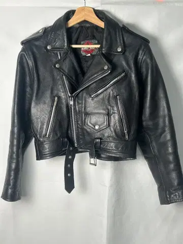 mari's rock 더블 라이더 자켓 숏 기장