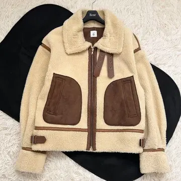 6 로쿠 유나이티드 애로우즈 FAKE MOUTON B3 블루종 S