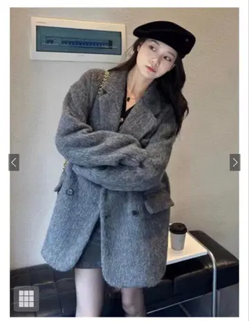 GRL 더블 버튼 테일러드 코트