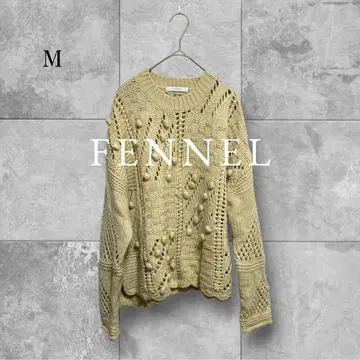 새상품급 FENNEL 니트 루즈핏 스웨터 꽈배기 시스루 걸리시