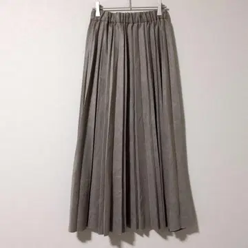 rps 랜덤 플리츠 스웨이드 스커트 베이지