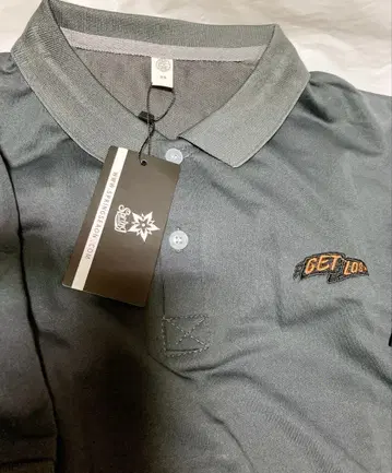 GET LOST 자수 로고 피케 셔츠 다크 그레이 L 사이즈