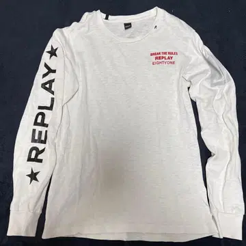 REPLAY 긴팔 T셔츠 화이트