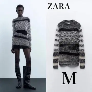 ZARA 시스루 니트 스웨터 M