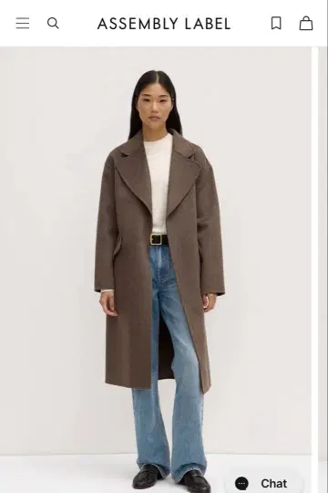 ASSEMBLY LABEL 브라운 롱 코트 XS