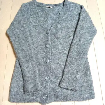 MOUSSY 그레이 긴팔 가디건 알파카