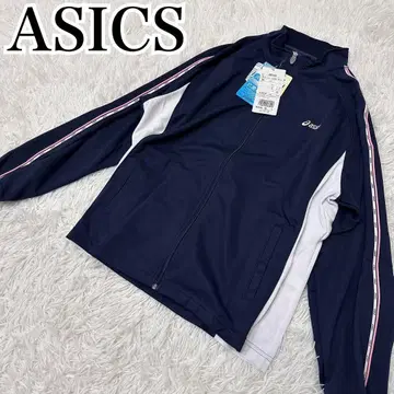 [ 새상품 ] ASICS 저지 L 사이즈 자수 네이비 여성용