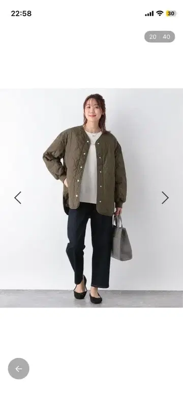 GLOBAL WORK 세탁 가능한 발수 퀼트 블루종 블랙 L 사이즈