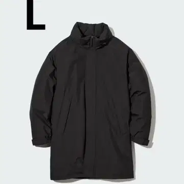유니클로 방풍 패딩 코트 블랙 L