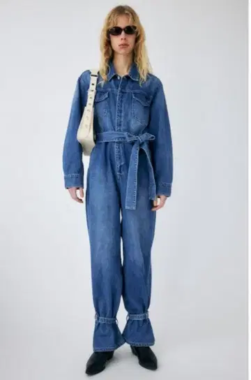 WIDE LEG DENIM 점프수트 올인원