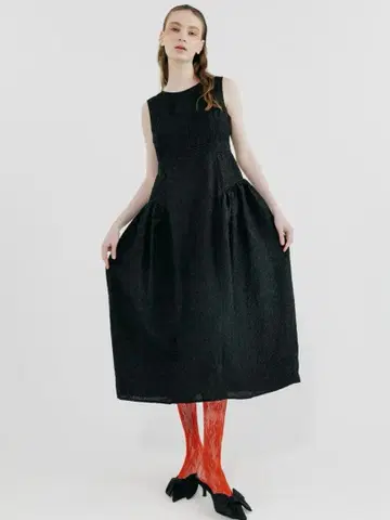 BUSTIER PANEL JACQUARD DRESS laemuse