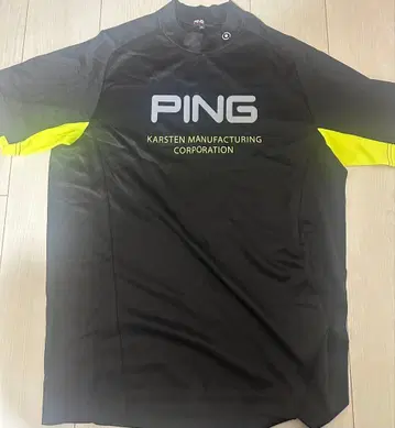 PING 남성용 골프 셔츠 블랙/옐로우 그린