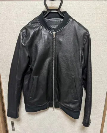 NANO UNIVERSE 싱글 라이더 봄버 자켓 블랙