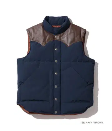 슈가 케인 LEATHER YOKE DOWN VEST 다운 베스트