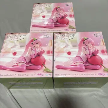 벚꽃 미쿠 Desktop Cute 피규어 체리 쿠션 3개