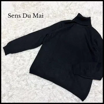 [ Sens Du Mai ] 터틀넥 긴팔 니트 블랙 캐시미어 100%