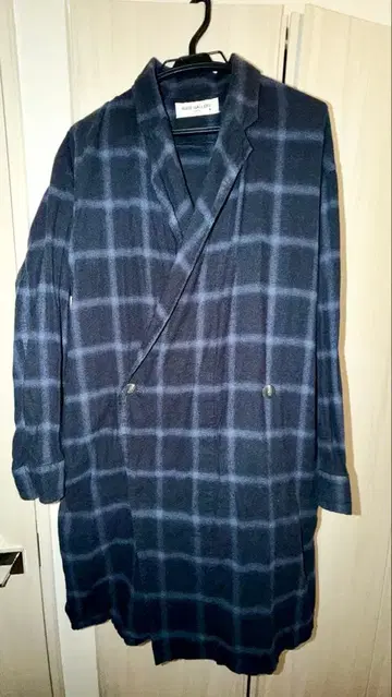 루드 갤러리 로브 체크 파랑 프리 사이즈